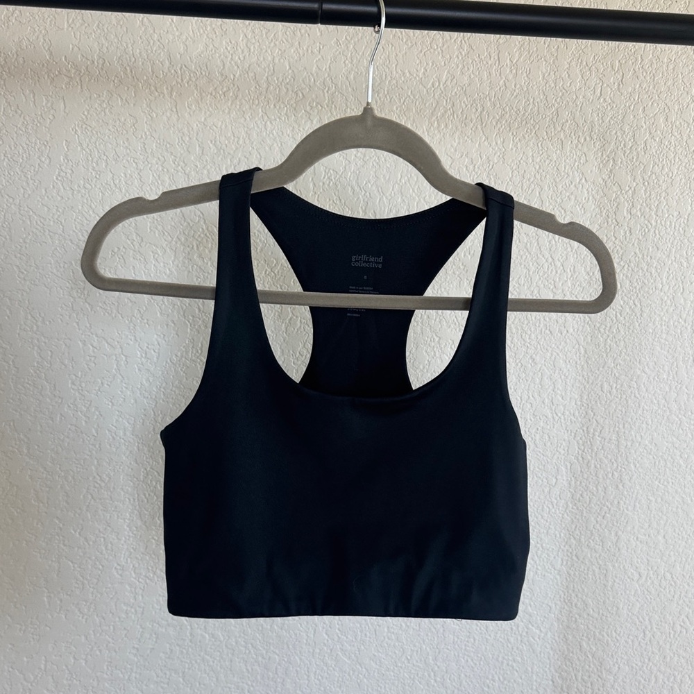 Girlfriend Collective  Racerback Midnight Black Sports Bra
